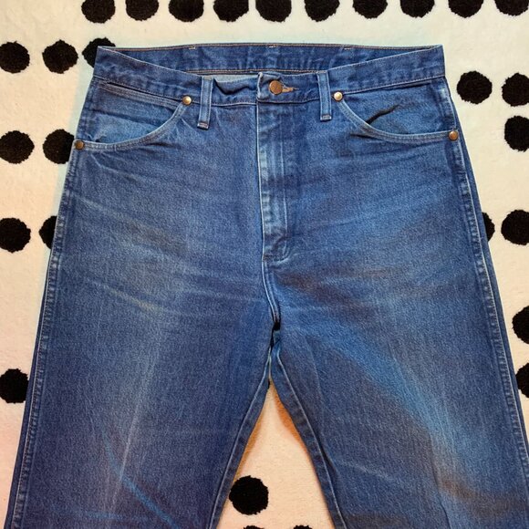 Wrangler Cowboy Cut Bootcut 13MWZ Faded Denim Western Jeans - Picture 3 of 13